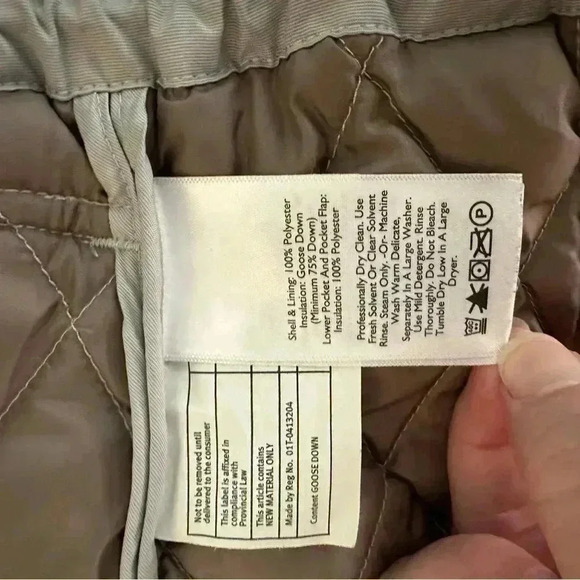 Eddie Bauer Coat Women's 100% Goose Down Puffer Jacket Gray Snap Petite S EB 550 - Picture 5 of 5